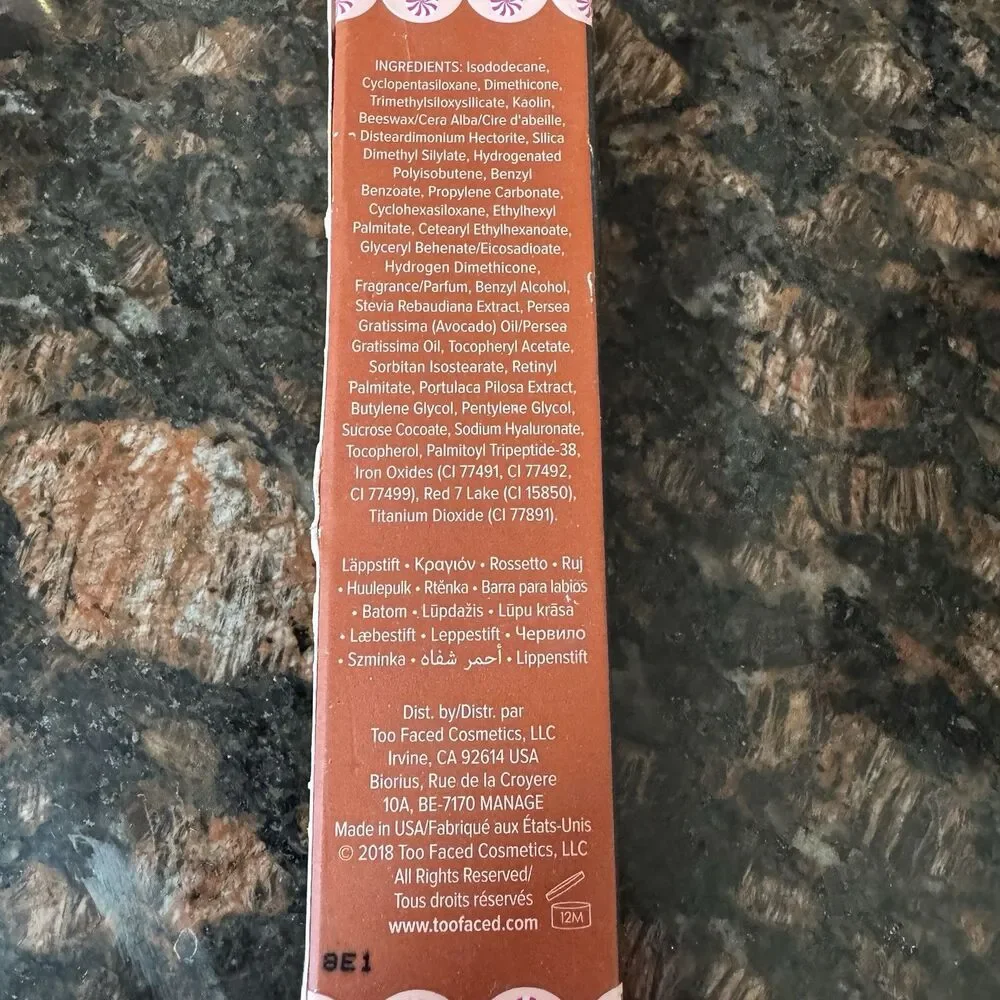 Too Faced Melted Matte Liquid Lipstick Gingerbread Girl Limited Edition NIB